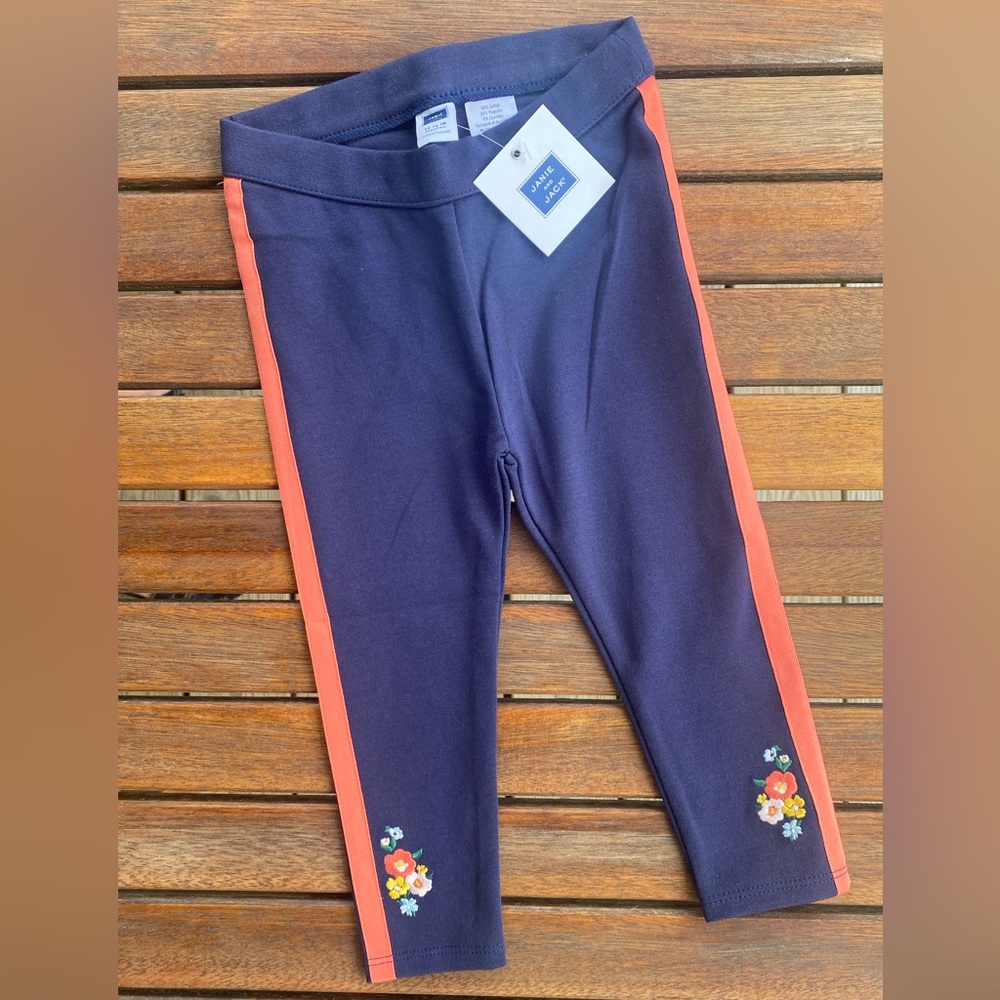 Janie and Jack girls 12-18 mos leggings NWT